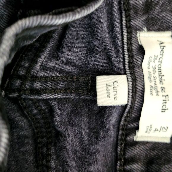 Abercrombie & Fitch The 90s Straight Ultra High Rise Curve Love Jeans Size 4R - Picture 8 of 9